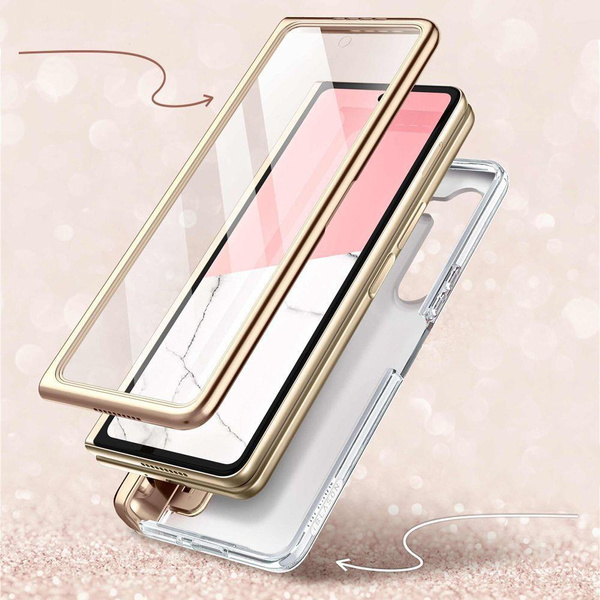 Supcase Cosmo Pen Case for Samsung Galaxy Z Fold 5 - Pink Marble