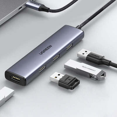 Ugreen HUB USB Typ C Splitter - 4x USB 3.2 Gen 1 silber (CM473 20841)