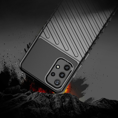Thunder Case Flexibel Robuste Panzer Handyhülle TPU Schutzhülle für Samsung Galaxy A72 4G blau