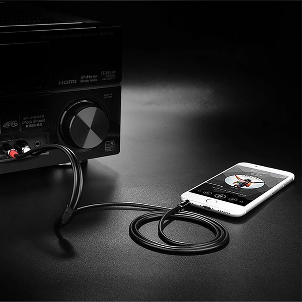 Ugreen AV116 10591 audio mini jack cable 3.5 mm (male) / 2RCA (male) 5m - black