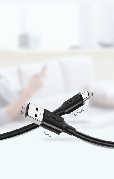 Ugreen US289 60136 Micro-USB/USB-A-Kabel 1 m – schwarz