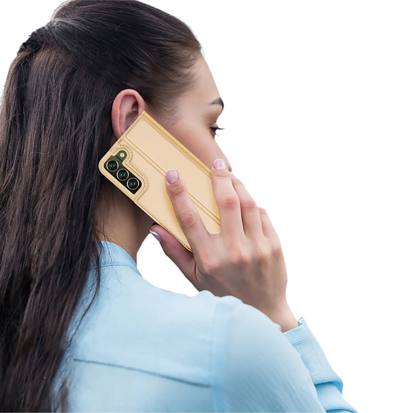 Dux Ducis Skin Pro booktype case schutzhülle aufklappbare hülle für Samsung Galaxy S22+ (S22 Plus) golden