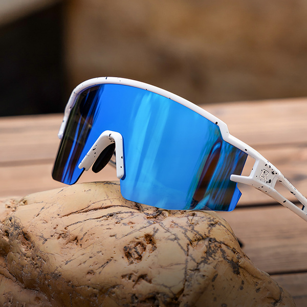 Rockbros Kinder-Fahrradbrille, polarisiert, UV-Schutz, Weiß