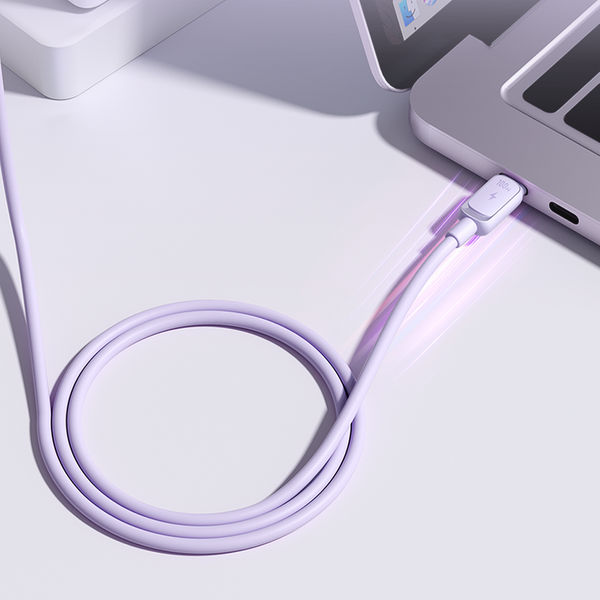 Joyroom Multi-Color Series A14 USB-C/USB-C-Kabel 100 W 1,2 m – Lila