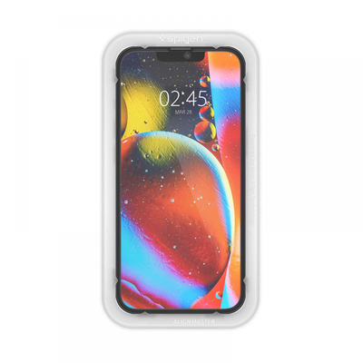 Spigen ALM Glass FC Panzerglas für iPhone 13 / 13 Pro / 14 / 16e - Schwarz 2 Stk.