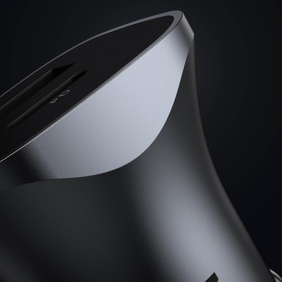 Ładowarka samochodowa Ugreen CD130 USB-A / USB-C 30W - szara