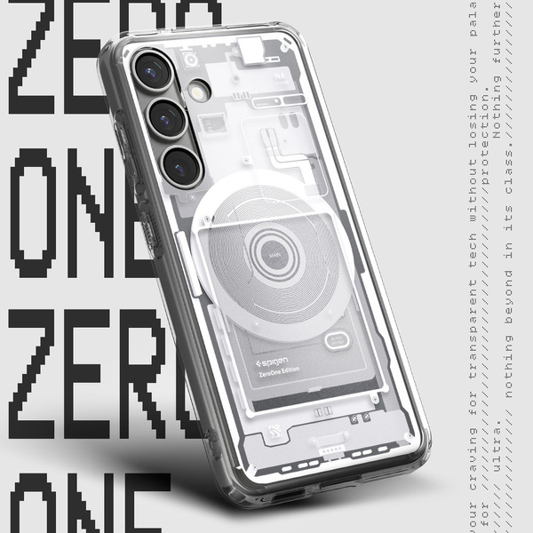 Etui Spigen Ultra Hybrid Mag na Samsung Galaxy S25 Zero One - białe