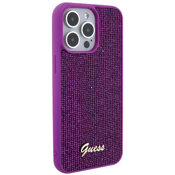 Etui Guess Disco Metal Script na iPhone 15 Pro Max - różowe 