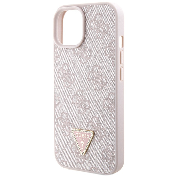 Etui Guess Crossbody 4G Metal Logo do iPhone 15 - różowe