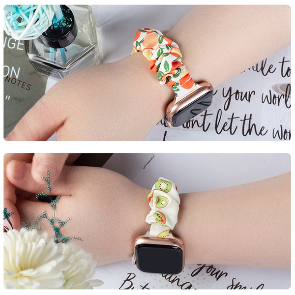 Stoffarmband für Apple Watch 42 / 44 / 45 mm Armband Armband Gummiband - Wassermelone