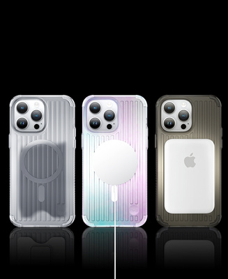 Kingxbar PQY Go Out Series magnetic case for iPhone 14 MagSafe silver