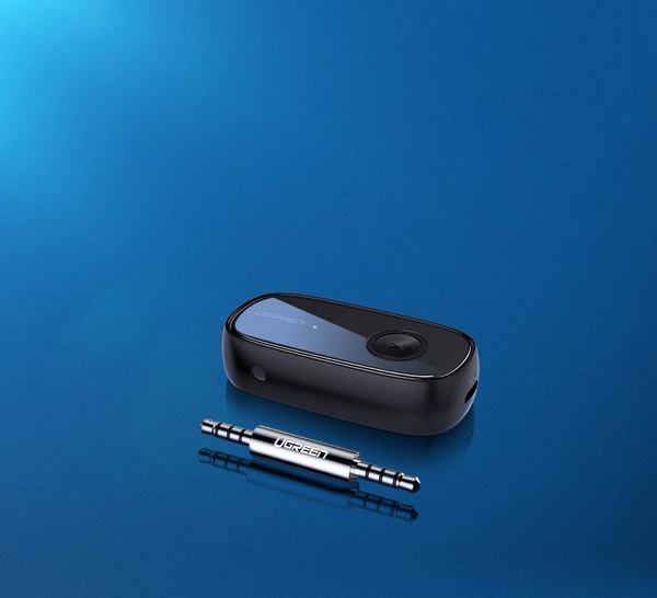 Ugreen odbiornik dźwięku Bluetooth 5.0 audio AUX aptX, aptX LL mini jack do słuchawek czarny (70304)