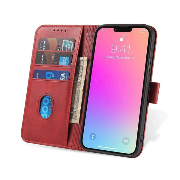Magnet Case with flap for Samsung Galaxy A56 - red