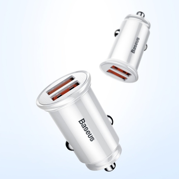 Baseus Circular smart car charger 2x USB QC3.0 Quick Charge 3.0 SCP AFC 30W black (CCALL-YD01)