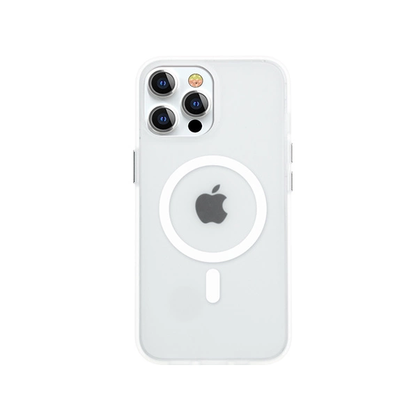 Kingxbar PQY Coque magnétique série élégante pour iPhone 13 Housse de boîtier Blanc (compatible MagSafe)