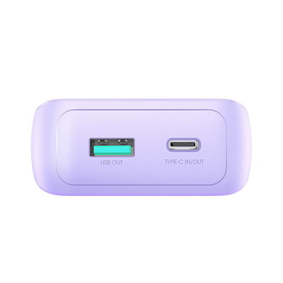 Joyroom JR-PBC06 Mini-Powerbank mit integrierten USB-C-/ Lightning -Kabeln 30 W 10000 mAh – Lila