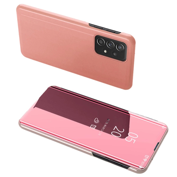 Clear View Case futerał etui z klapką Samsung Galaxy A33 5G różowy