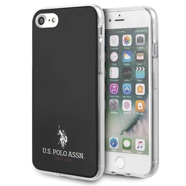 Etui U.S. Polo Assn. Shiny na iPhone 7 / 8 / SE 2020 / SE 2022 - czarne