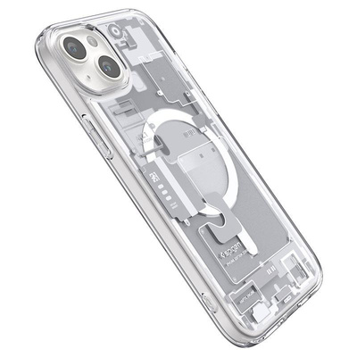 Spigen Ultra Hybrid Mag Case with MagSafe for iPhone 15 - White (Zero One Pattern)