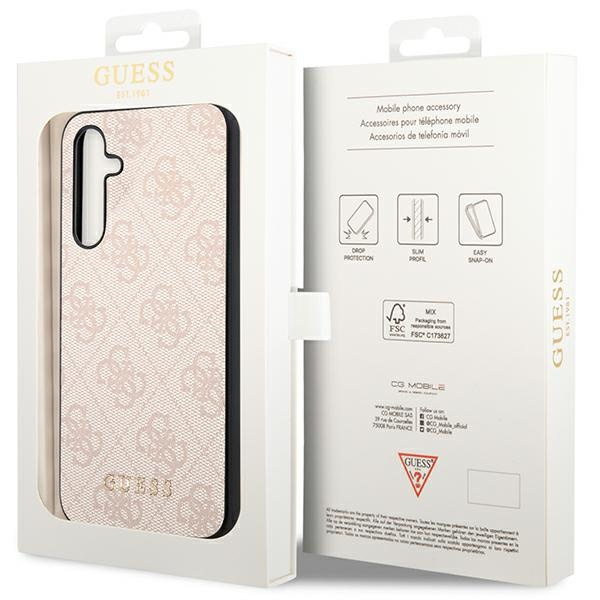 Guess 4G Metal Gold Logo case for Samsung Galaxy A54 - pink
