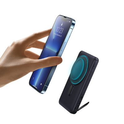 Baseus Magnetic Bracket Powerbank 10000mAh 20W with MagSafe - Dark Blue + USB-C Cable 60W 0.5m
