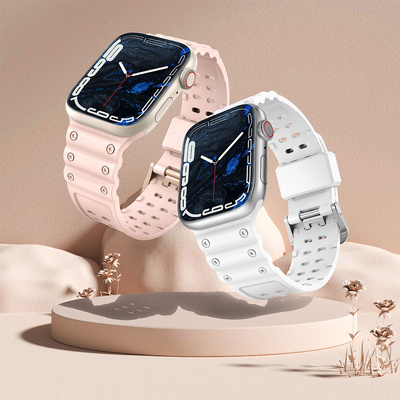Strap Triple Protection for Apple Watch 42 / 44 / 45 / 49 mm band bracelet - black