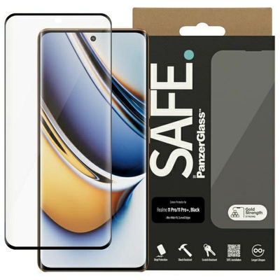 Szkło hartowane SAFE by PanzerGlass Screen Protection Ultra-Wide Fit na Realme 11 Pro / 11 Pro+ - czarne