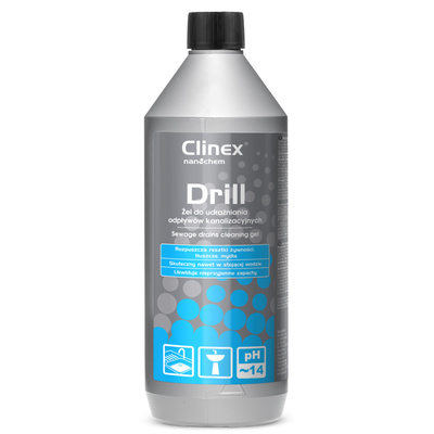 CLINEX Drill 1L Gel zum Entstopfen von Waschbecken und Abwasserrohren