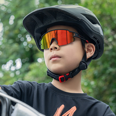 Okulary rowerowe Rockbros dla dzieci, polaryzacyjne, z ochroną UV dziecięce - różowe