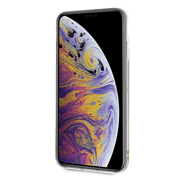Guess GUHCI65GLCPI iPhone Xs Max różowy /pink hard case California Glow in the dark