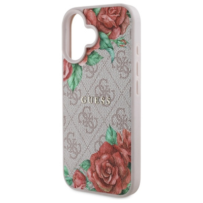Guess GUHMP16SP4ROPEMCP iPhone 16 6,1&quot; Pink/Pink Hardcase 4G Flowers Print MagSafe