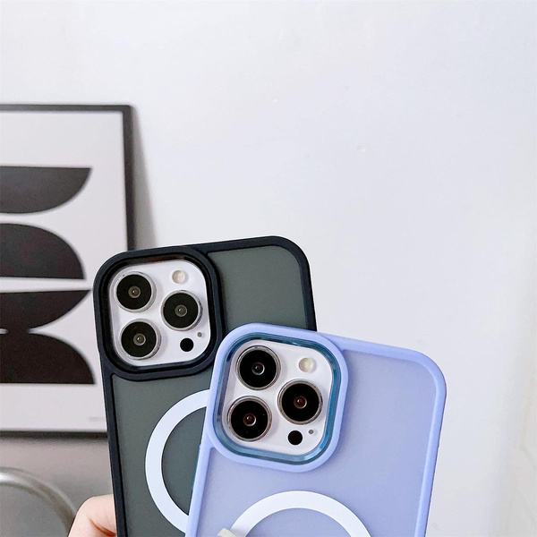 Magnetyczne etui z MagSafe Color Matte Case do iPhone 15 - burgundowe