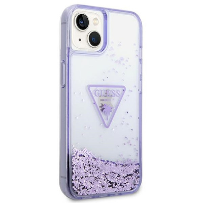 Guess Liquid Glitter Palm Collection case for iPhone 14 Plus 6.7&quot; - purple