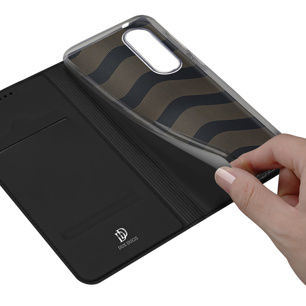 Dux Ducis Skin Pro Hülle für Samsung Galaxy S25 Edge mit Klappdeckel und Kartenfach - Schwarz