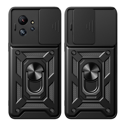 Hybrid Armor Camshield case for Infinix Zero Ultra with camera cover - black