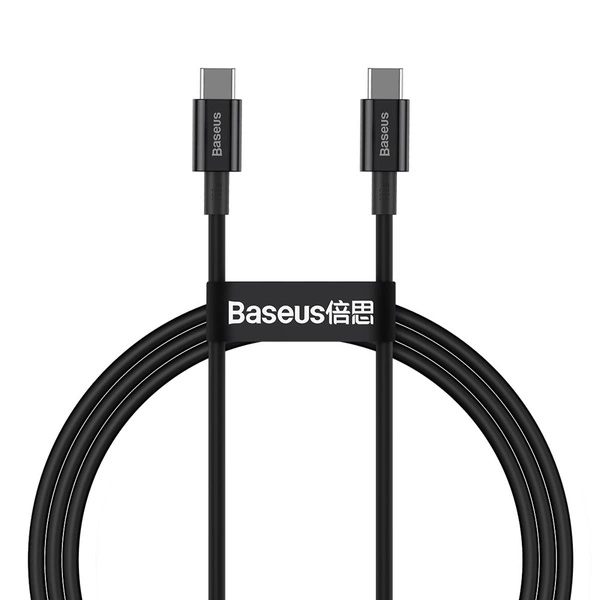 Baseus Superior Cable Cord USB Type C - USB Type C Quick Charge / Power Delivery / FCP 100W 5A 20V 1m schwarz (CATYS-B01)