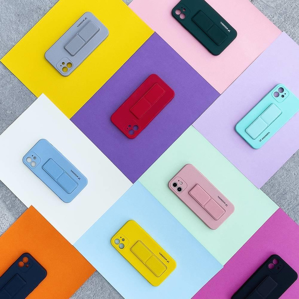 Wozinsky Kickstand Case iPhone 13 Mini Silikonhülle mit Ständer schwarz