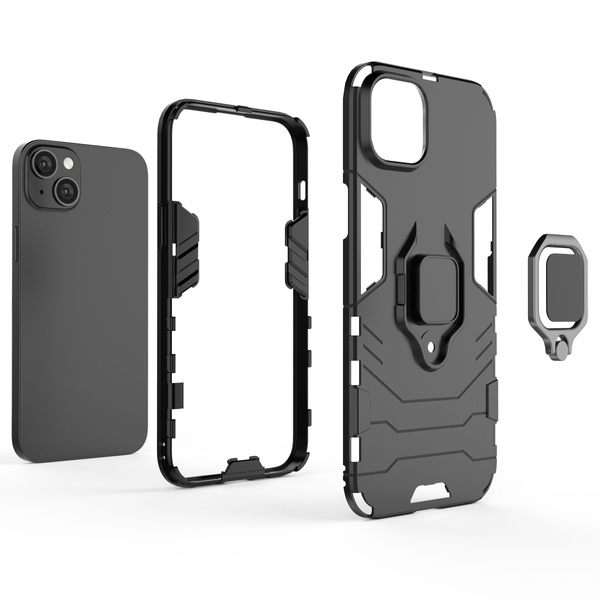 Ring Armor etui do iPhone 14 Pro pancerny pokrowiec uchwyt magnetyczny ring czarne