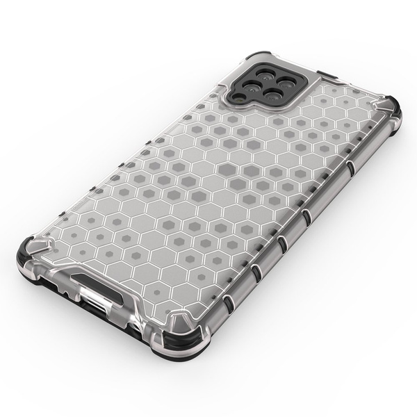 Honeycomb Handyhülle Schutzhülle mit TPU Rahmen für Samsung Galaxy A42 5G blau