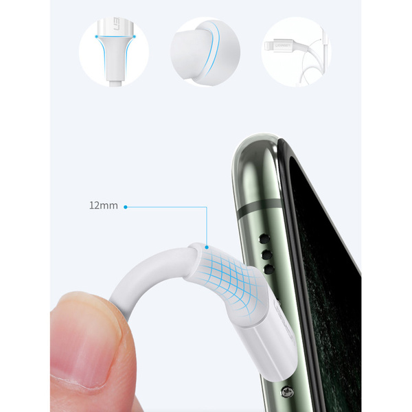 Ugreen US171 Lightning – USB-C MFi PD-Kabel 20 W 3 A 480 Mbit/s 0,5 m – Weiß