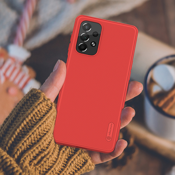 Nillkin Super Frosted Shield Pro robuste Schutzhülle für Samsung Galaxy A73 rot
