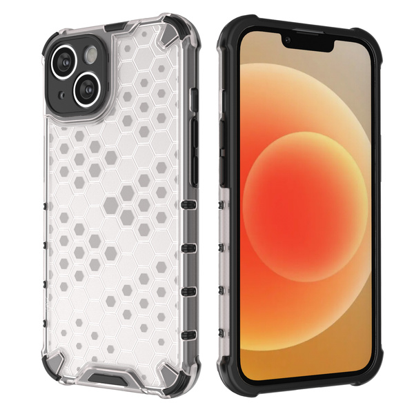 Honeycomb case for iPhone 14 Plus armored hybrid cover black