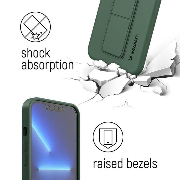 Wozinsky Kickstand Case silicone case with stand for iPhone 11 Pro gray