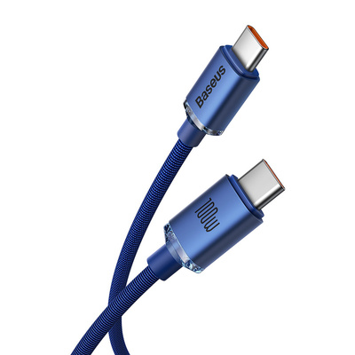 Baseus CAJY000603 USB-C – USB-C PD-Kabel 100 W 5 A 480 Mbit/s 1,2 m – blau