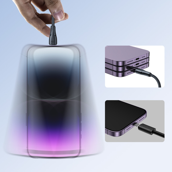 Joyroom Surpass Series A11 Lightning / USB-C 20W 1,2 m Kabel - Schwarz