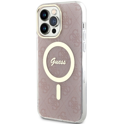 Etui Guess 4G MagSafe na iPhone 13 Pro Max - różowe