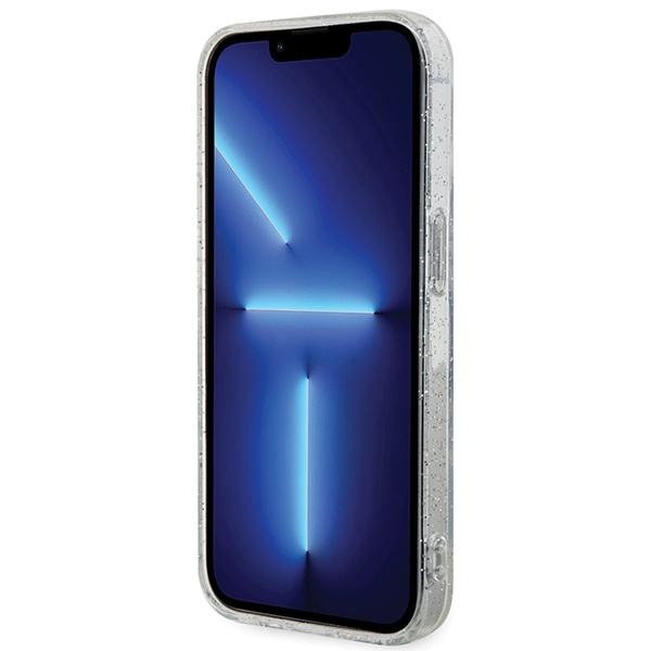 Karl Lagerfeld Karl&amp;Choupette Glitter MagSafe Hülle für iPhone 15 Pro – transparent