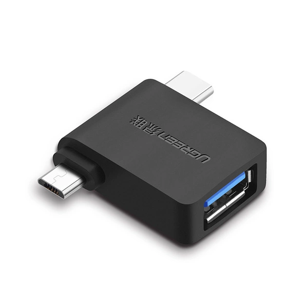 Adattatore Ugreen OTG USB USB 3.2 Gen 1 (5Gbps) - USB Tipo C / micro USB nero (30453)