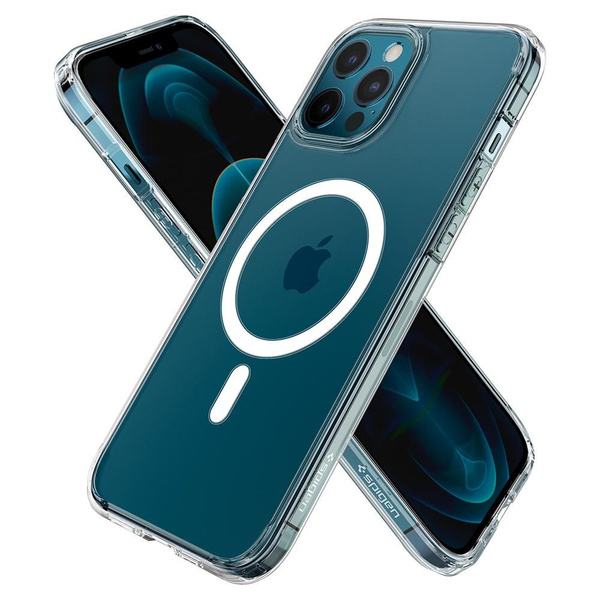 Spigen Ultra Hybrid Mag-Hülle mit MagSafe für iPhone 12 Pro Max – Weiß