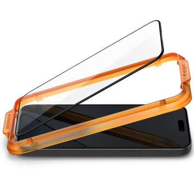 Spigen ALM Glass FC Tempered Glass for iPhone 15 Pro - Black 2 pcs.